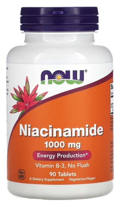 Niacinamide 1000 mg 90 Tablets, by NOW