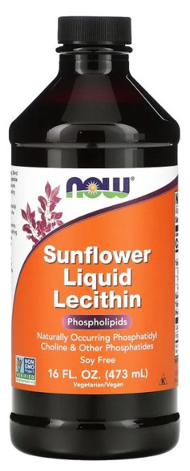 Sunflower Liquid Lecithin, 16 fl oz (473 ml), by NOW