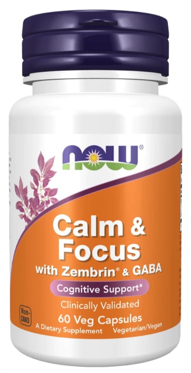 Calm & Focus with Zembrin® & GABA - 60 Veg Capsules, by NOW