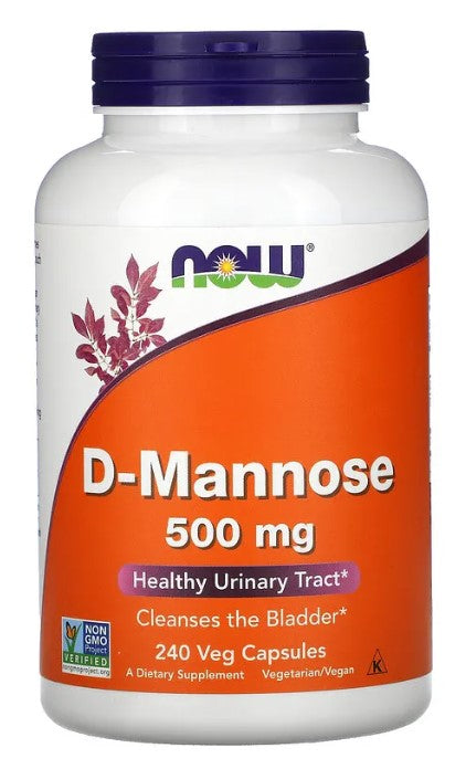 D-Mannose 500 mg 240 Veg Capsules by NOW