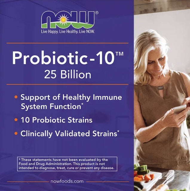 Probiotic-10, 25 Billion, 100 Veg Capsules, by NOW