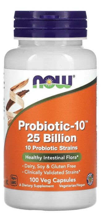 Probiotic-10, 25 Billion, 100 Veg Capsules, by NOW