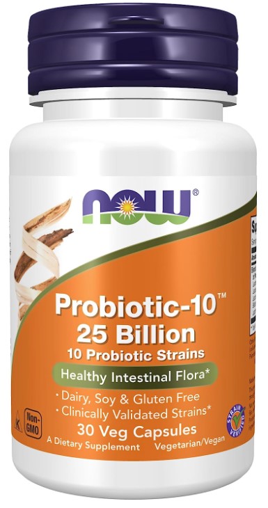 Probiotic-10 25 Billion 30 Veg Capsules, by NOW