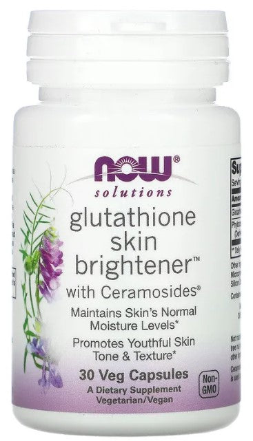 Glutathione Skin Brightener with Ceramosides, 30 Veg Capsules, by NOW