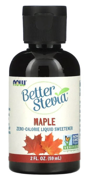 Better Stevia, Zero-Calorie Liquid Sweetener, Maple, 2 fl oz (59 ml), by NOW Foods