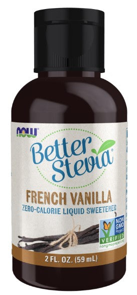 Better Stevia French Vanilla Liquid Sweetener 2 fl oz (59 ml), by NOW