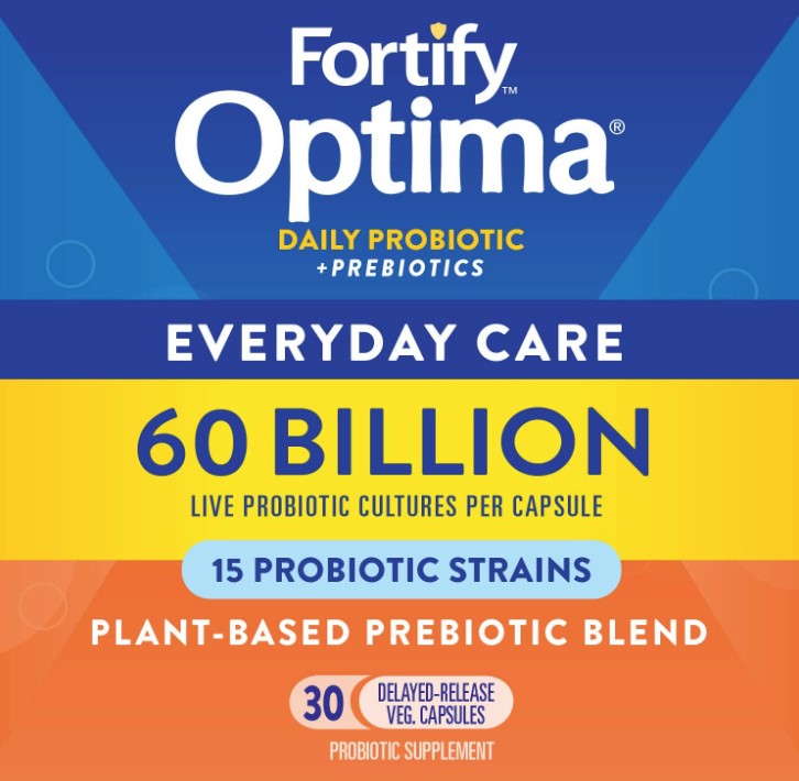 Fortify® Optima® Advanced Care 60 Billion Probiotic + Prebiotics, 30 Capsules, by Nature&