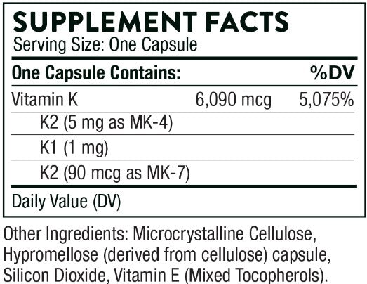 Vitamin K, 60 Capsules, by Thorne