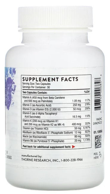 Basic Nutrients 2/Day Multivitamin 60 Capsules, by Thorne