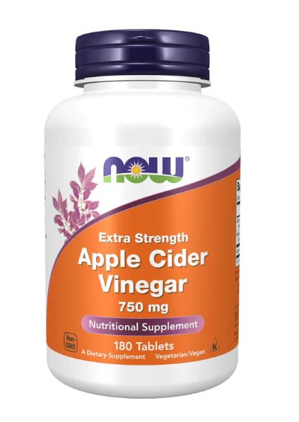 Apple Cider Vinegar, Extra Strength 750mg (180 tablets) - By Now