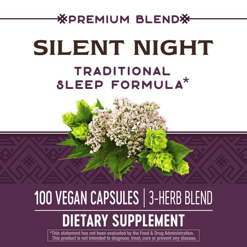 Silent Night Sleep Formula 440 mg 100 Vegetarian Capsules by Nature&