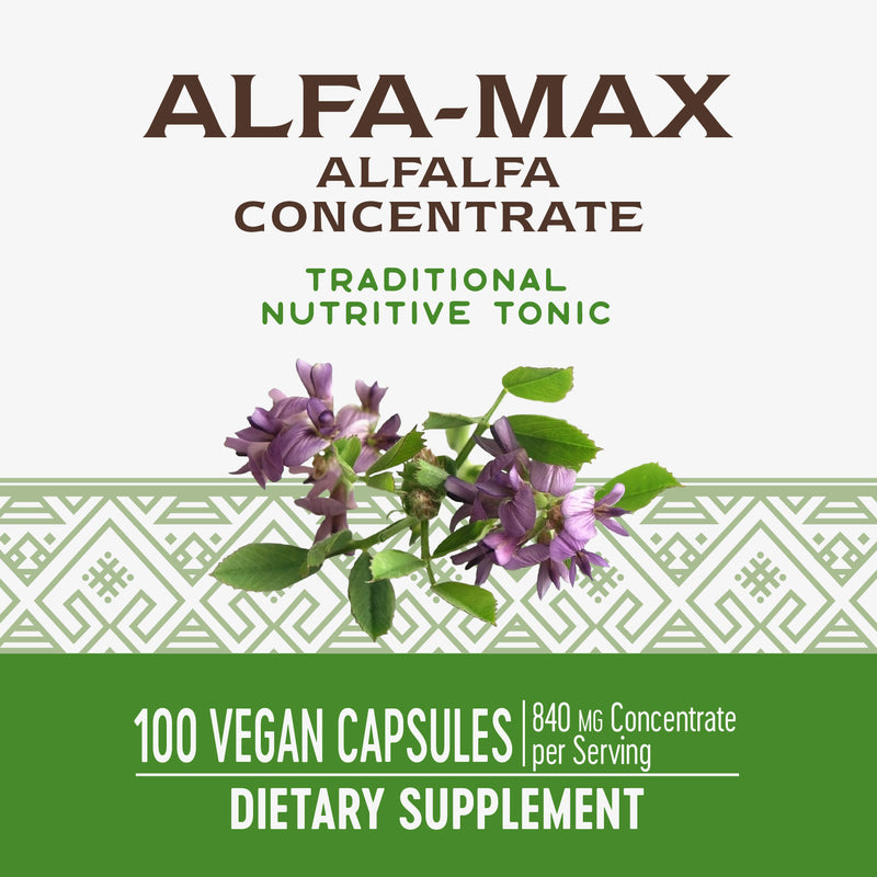 Alfa-Max Alfalfa Concentrate 840 mg 100 Vegan Capsules by Nature&