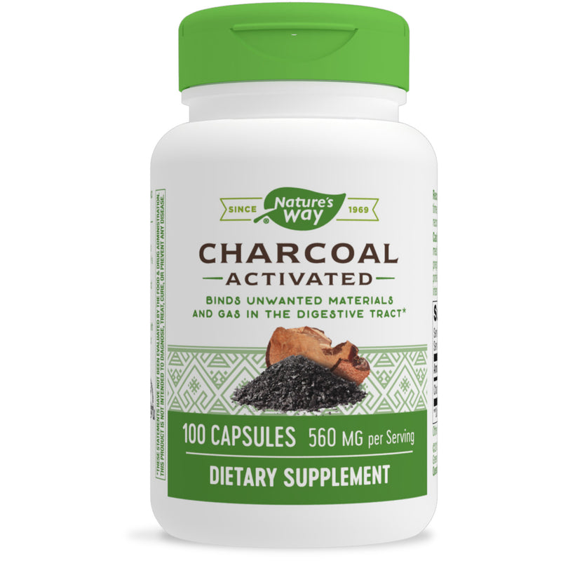 Charcoal Activated 280 mg 100 Capsules by Nature&