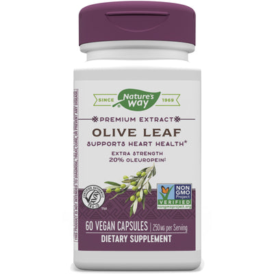 Olive Leaf Standardized 20% Oleuropein 60 Veg Capsules by Nature's Way best price