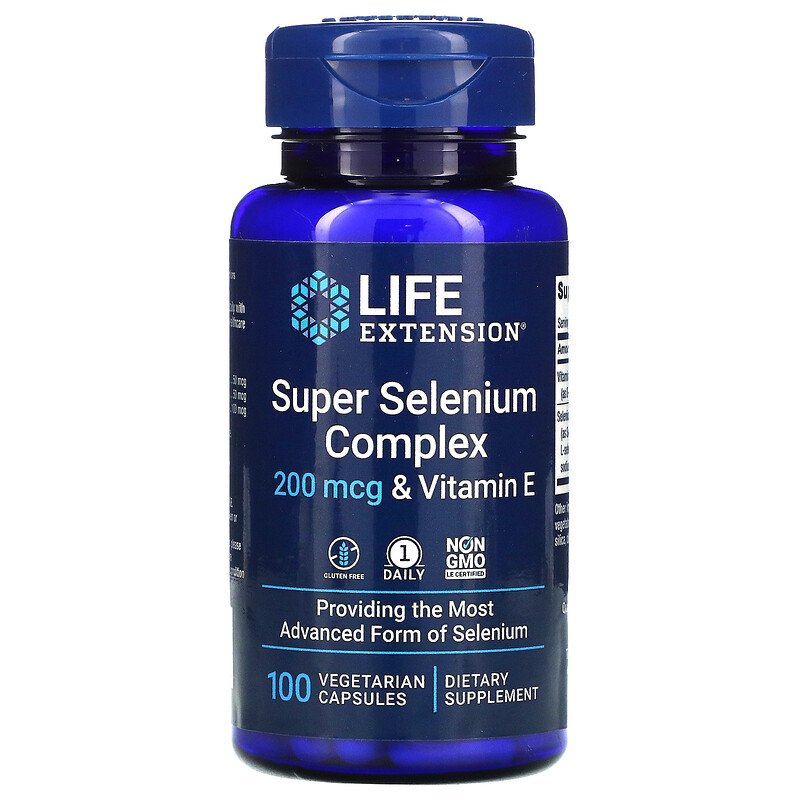 Super Selenium Complex & Vitamin E 200 mcg 100 Vegetarian Capsules