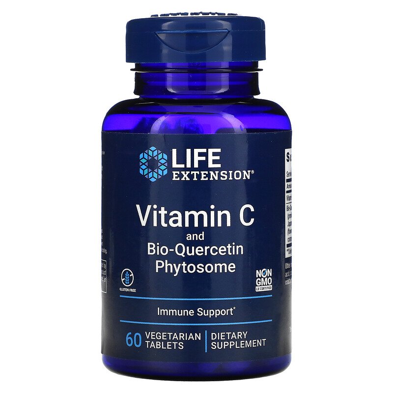 Vitamin C and Bio-Quercetin Phytosome 60 Vegetarian Tablets
