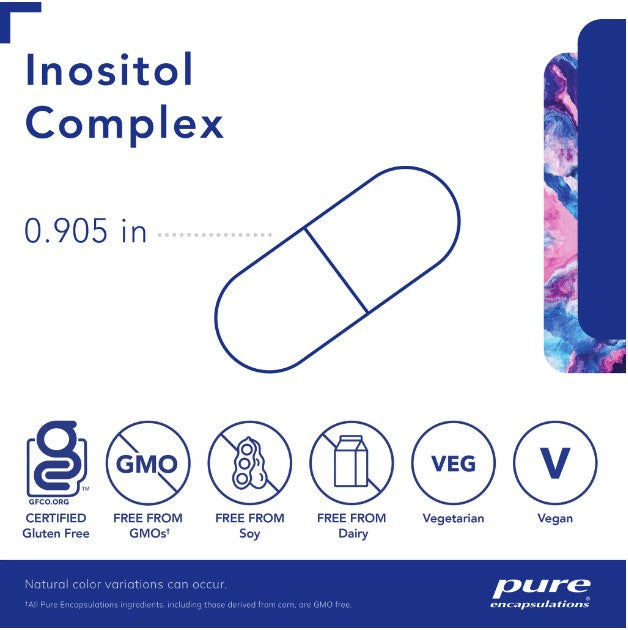 Inositol Complex 60 Capsules, 550 mg, by Pure Encapsulations