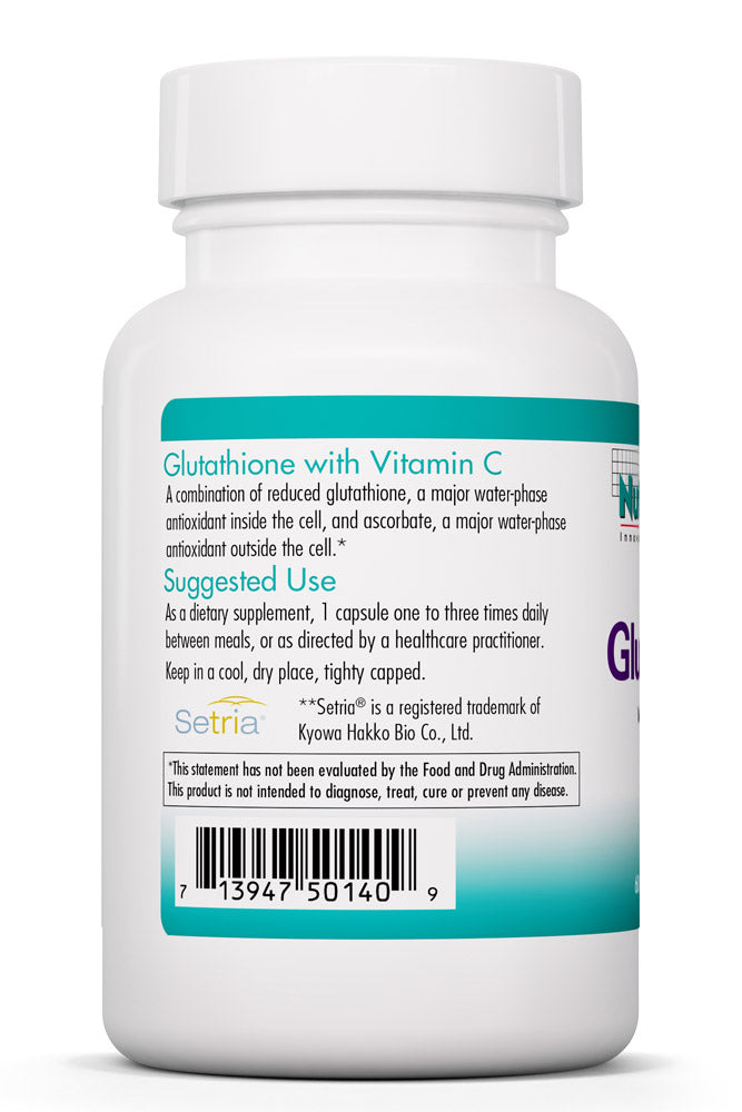 Glutathione with Vitamin C 60 Vegetarian Capsules by Nutricology best price