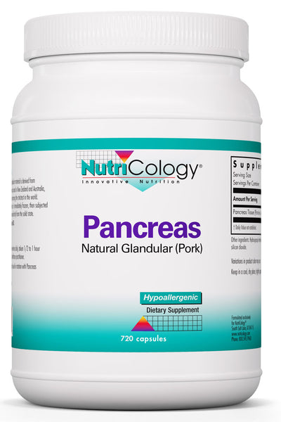 Pancreas Natural Glandular (Pork) 720 Vegicaps by Nutricology best price