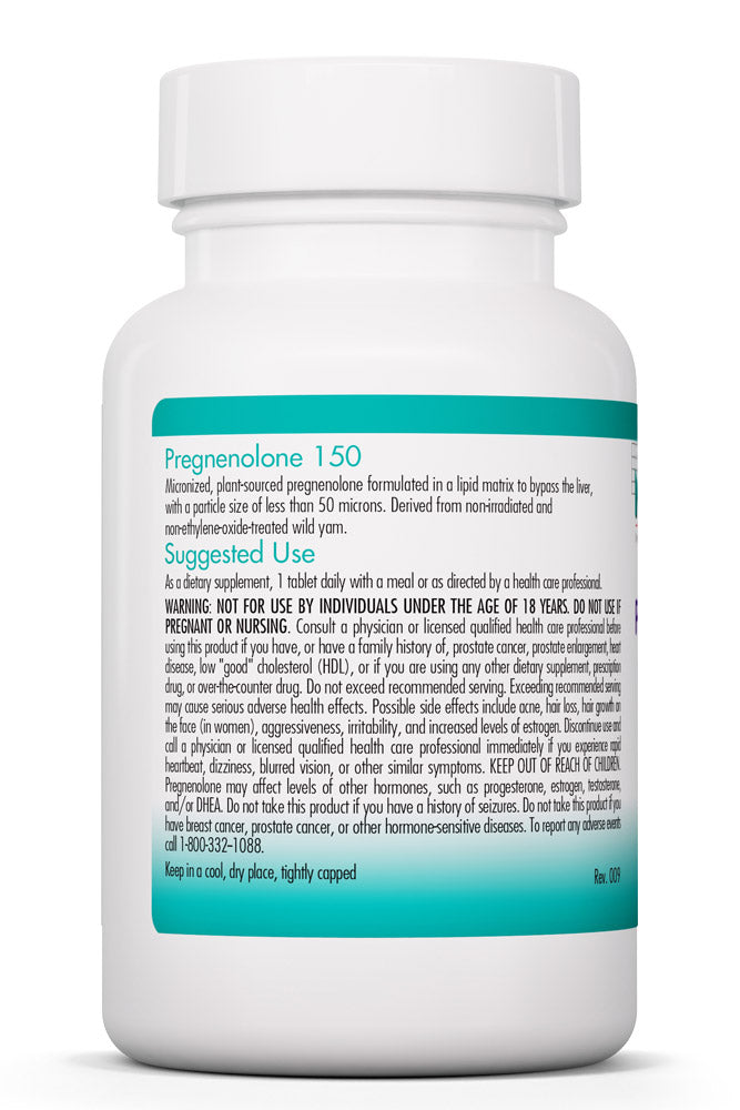 Pregnenolone 150 Micronized Lipid Matrix 60 Scored Tablets by Nutricology best price