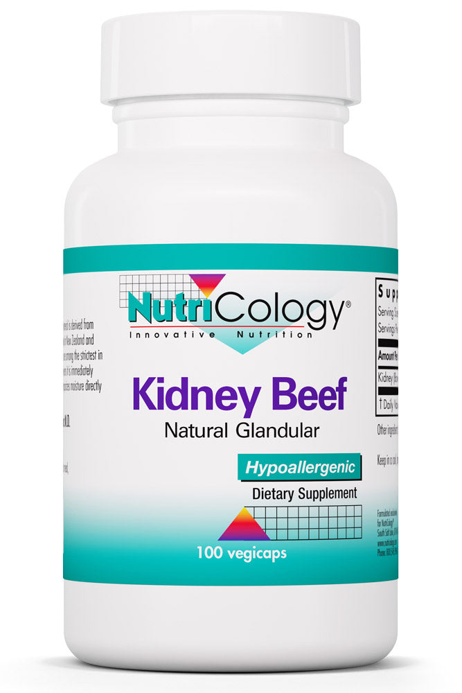 Kidney Beef Natural Glandular 100 Vegicaps by Nutricology best price