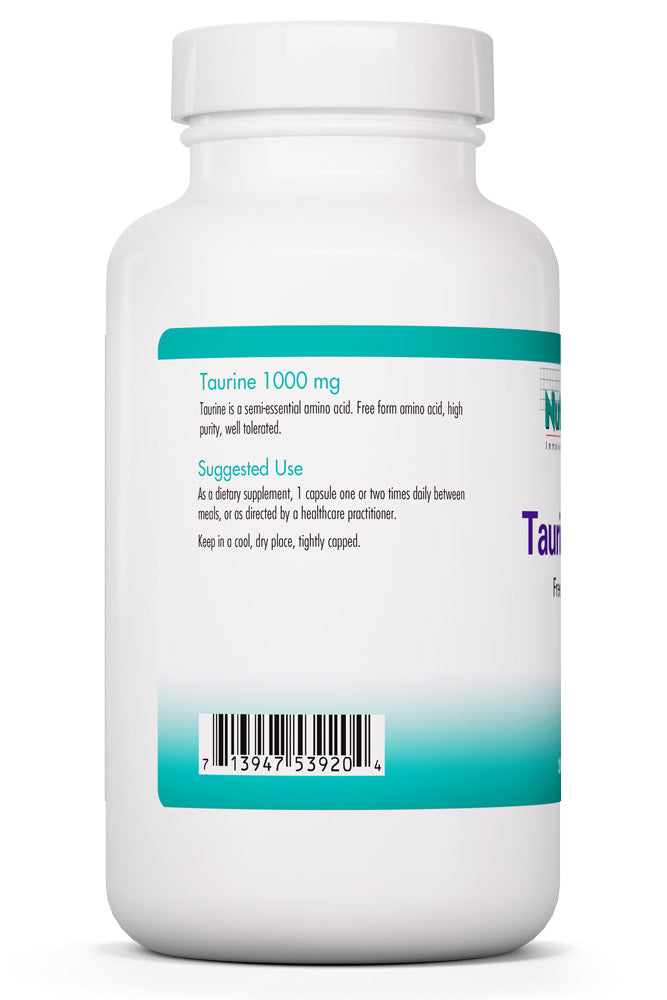 Taurine 1000 mg 250 Vegetarian Capsules by Nutricology best price