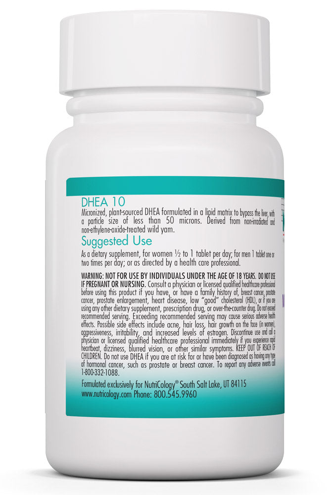 DHEA 10 Micronized Lipid Matrix 60 Scored Tablets by Nutricology best price