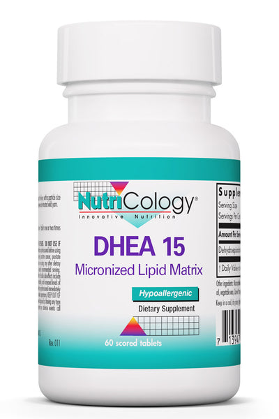 DHEA 15 Micronized Lipid Matrix 60 Scored Tablets by Nutricology best price