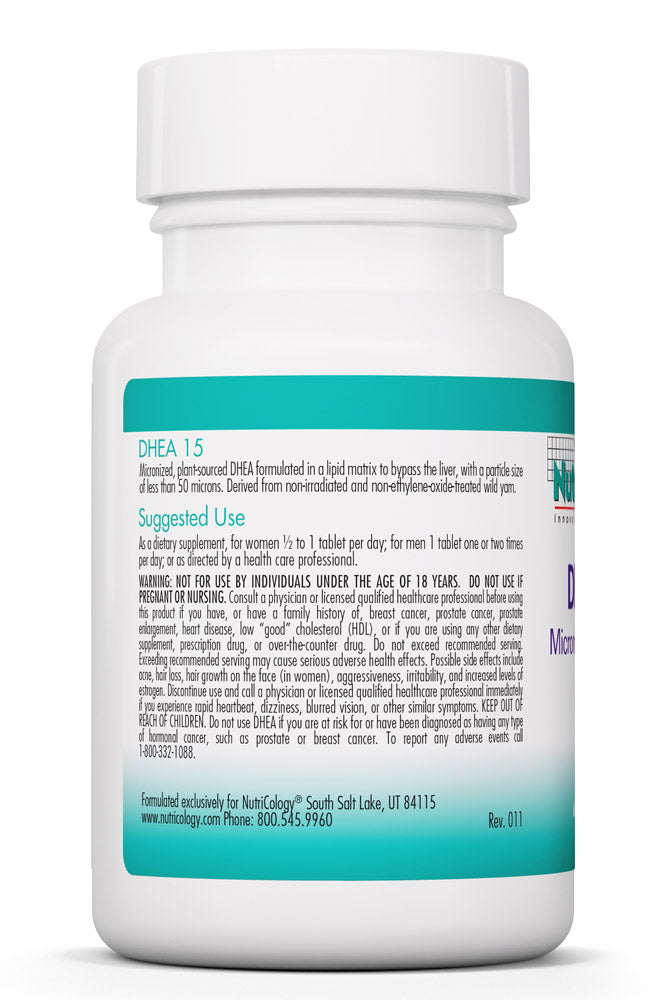 DHEA 15 Micronized Lipid Matrix 60 Scored Tablets by Nutricology best price