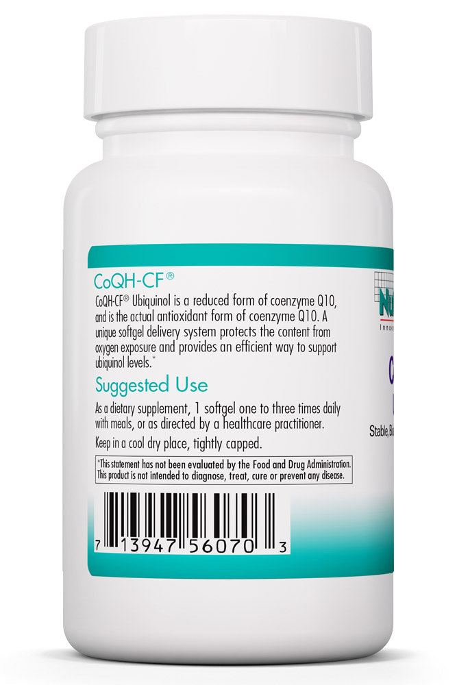 CoQH-CF Ubiquinol 60 Softgels by Nutricology best price