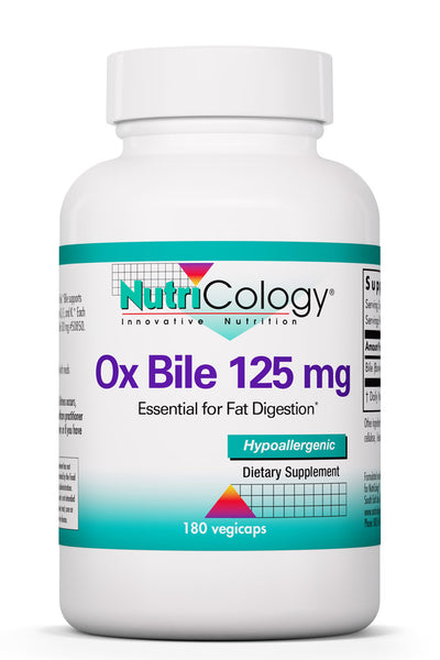 Ox Bile 125 mg 180 Vegicaps by Nutricology best price