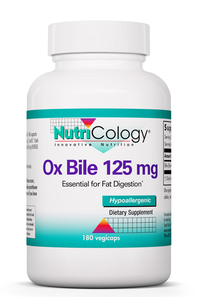 Ox Bile 125 mg 180 Vegicaps by Nutricology best price