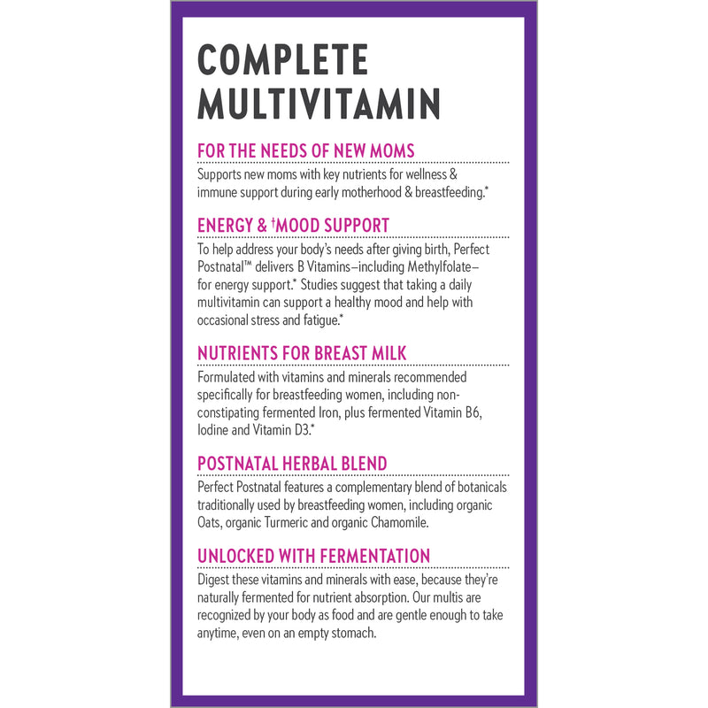 Perfect Postnatal Multivitamin 192 Tablets