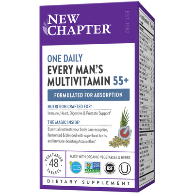 Every Man's One Daily Whole-Food Multi 55+ 48 Vegetarian Tablets by New Chapter best price
