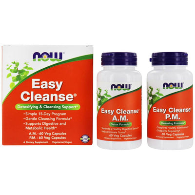 Easy Cleanse 2 Bottles of 60 Veg Capsules | By Now Foods - Best Price