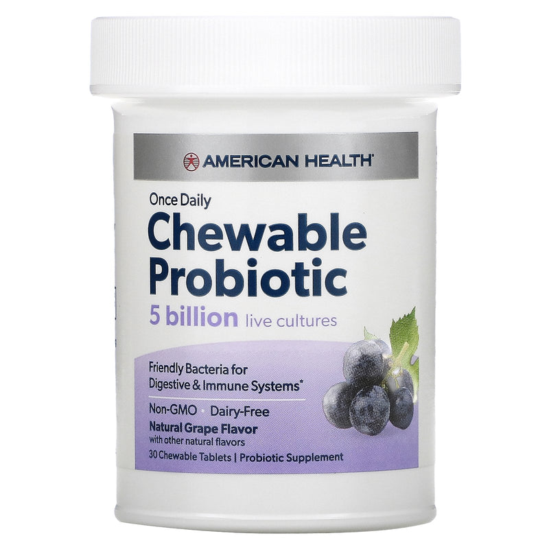 Chewable Probiotic - 5 Billion Natural Grape Flavor Tablets