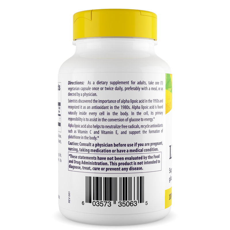 Alpha Lipoic Acid 100 mg 120 Capsules by Healthy Origins best price