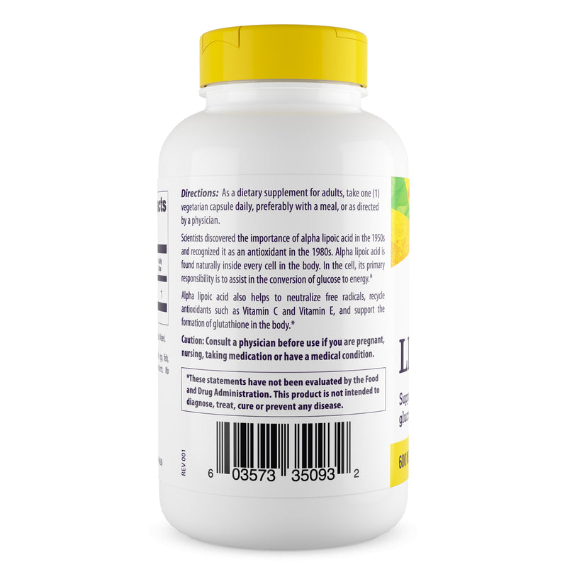Alpha Lipoic Acid 600 mg 150 Capsules by Healthy Origins best price