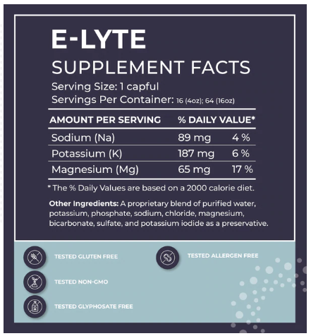 E-Lyte Balanced Electrolyte Concentrate 4oz, by BodyBio