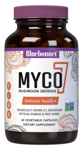 Myco-7™ Mushroom Defense 1500 mg 60 Vegetable Capsules, by Bluebonnet
