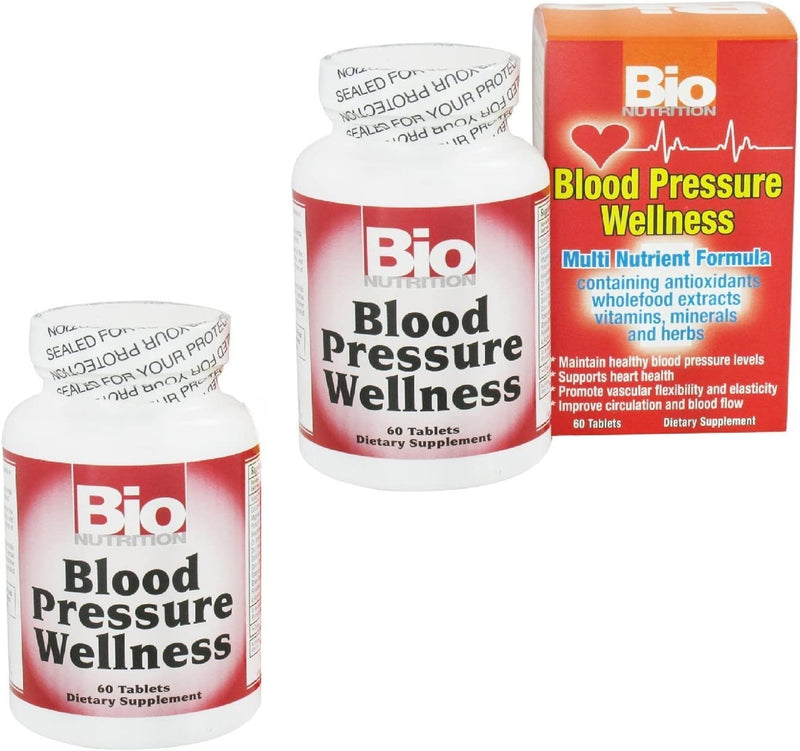 Blood Pressure Wellness 60 Tablets by Bio Nutrition - 2 Pack