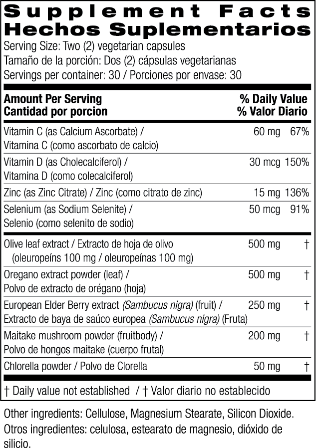 Olive Leaf & Oregano Immune Wellness 60 Vegetarian Capsules by Bio Nutrition best price