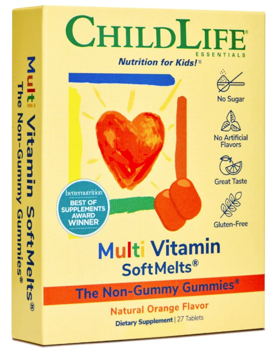 Multi Vitamin 27 Natural Orange Flavor Tablet SoftMelts, by ChildLife Essentials