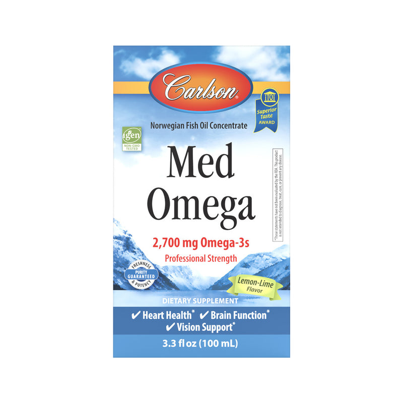 Med Omega Lemon-Lime Flavor - 3.3 fl oz (100 ml) by Carlson