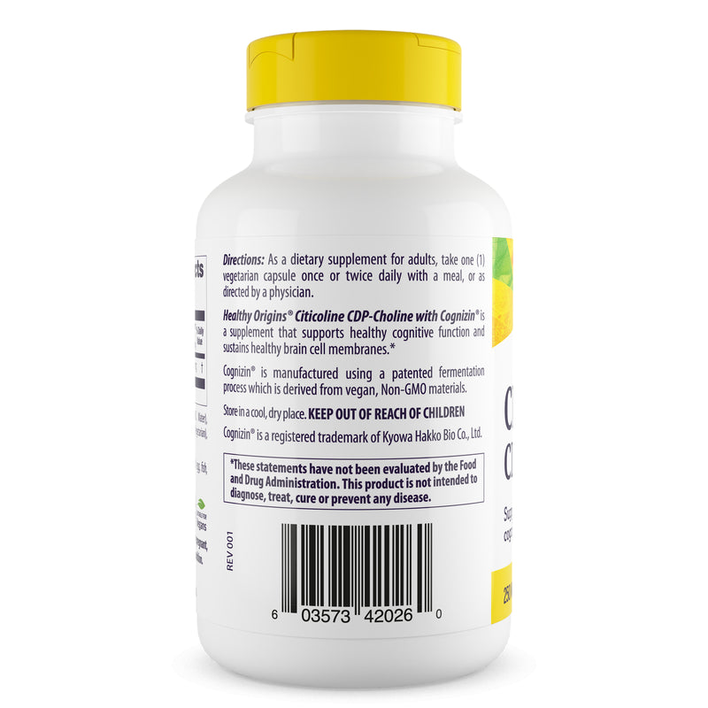 Cognizin Citicoline 250 mg 150 Veggie Caps by Healthy Origins best price