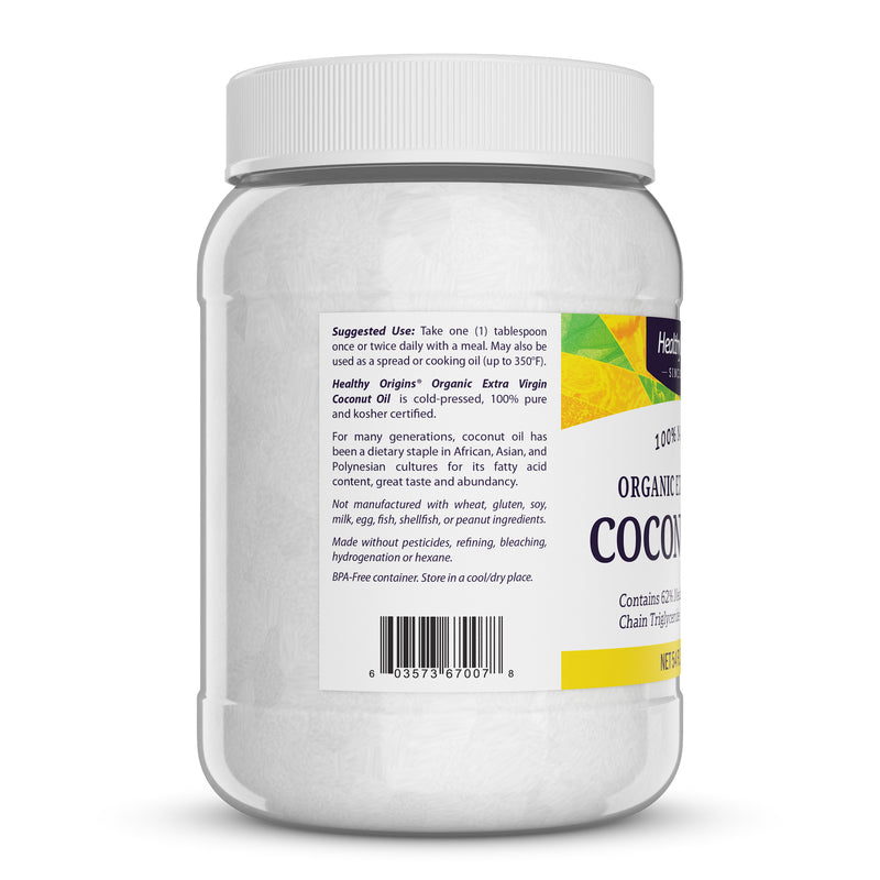 Organic Extra Virgin Coconut Oil 54 oz (1,530 g) by Healthy Origins best price