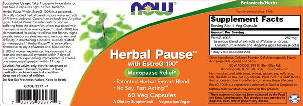 Herbal Pause with EstroG-100 60 Veg Capsules