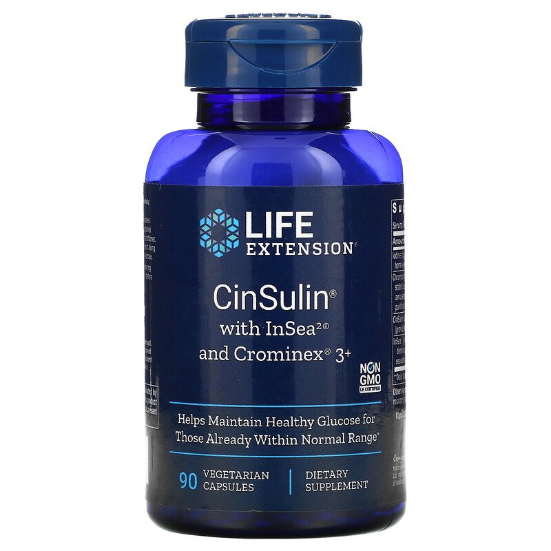 CinSulin with InSea2 and Crominex 3+ 90 Vegetarian Capsules  Best Price