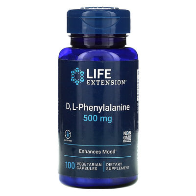 D,L-Phenylalanine 500 mg 100 Vegetarian Capsules Best Price