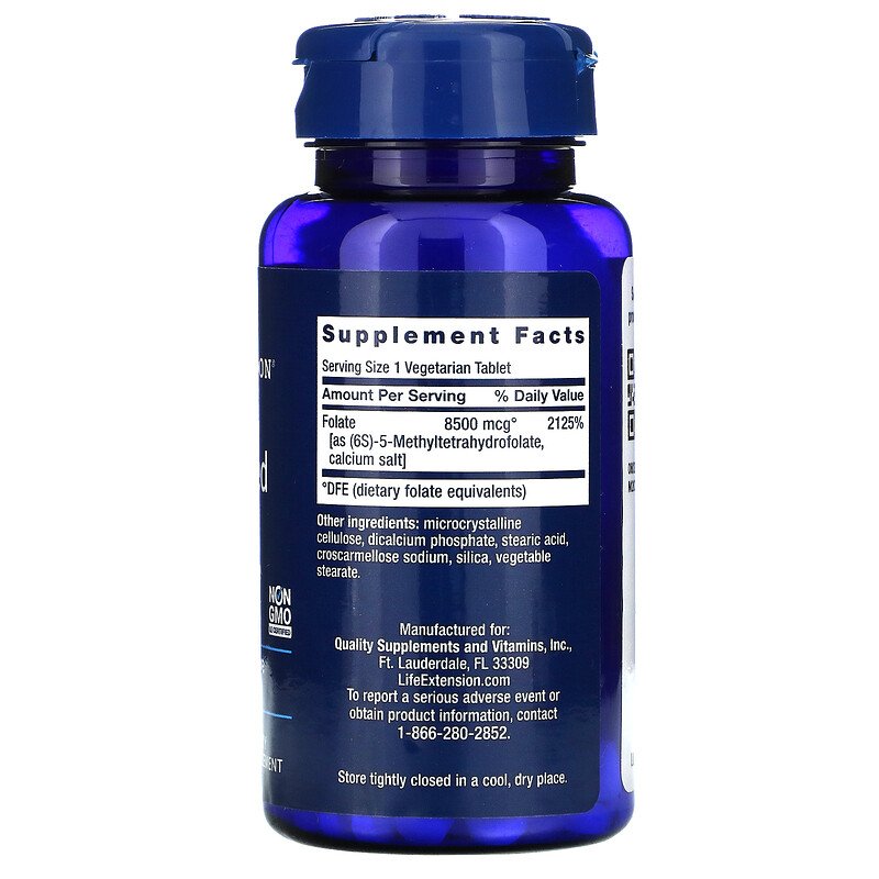 High Potency Optimized Folate 8500 mcg 30 Vege Tabs by Life Extension best price